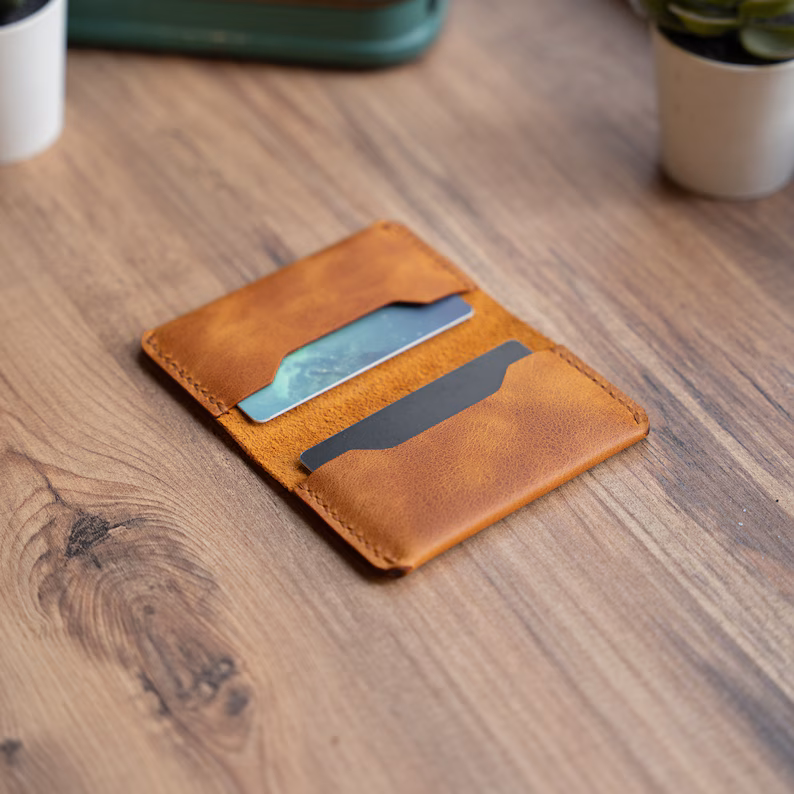 Genuine Leather Bifold Card Holder